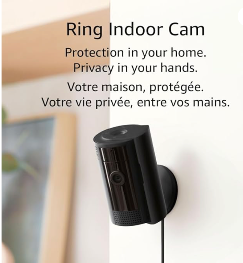 Ring Indoor Cam (2nd Gen) | 1080p HD Video & Colour Night Vision, Two-Way Talk, and Manual Audio & Video Privacy Cover (2023 release) | Black